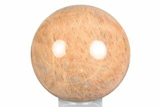 Polished Peach Moonstone Sphere - Madagascar #245991