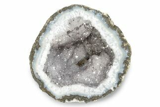 Las Choyas Coconut Geode Half with Agate & Amethyst - Mexico #246279