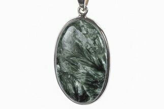 Polished Seraphinite Pendant (Necklace) - Sterling Silver #241324