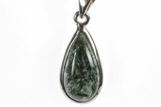 Polished Seraphinite Pendant (Necklace) - Sterling Silver #241349