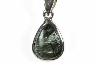 Polished Seraphinite Pendant (Necklace) - Sterling Silver #241350