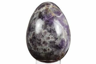 Polished Chevron Amethyst Egg - Madagascar #246569