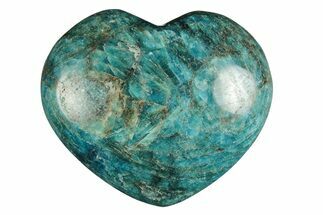 Polished Blue Apatite Heart - Madagascar #246470