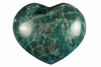 Polished Blue Apatite Heart - Madagascar #246474