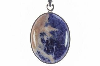 Polished Sodalite Pendant (Necklace) - Sterling Silver #246772