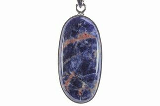 Polished Sodalite Pendant (Necklace) - Sterling Silver #246776