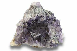 Purple Cubic Fluorite Crystal Cluster - Cave-In-Rock #246729