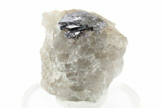 Gleaming Molybdenite in Quartz - La Corne, Canada #247805