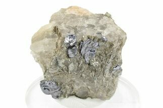 Gleaming Molybdenite in Quartz - La Corne, Canada #247813