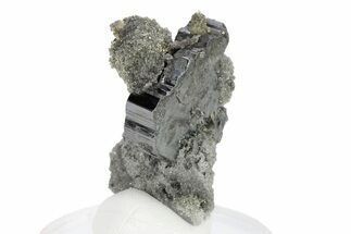 Metallic Bournonite Crystal with Pyrite and Siderite - Bolivia #248473