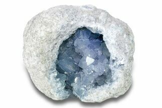 Crystal Filled Celestine (Celestite) Geode - Madagascar #248646