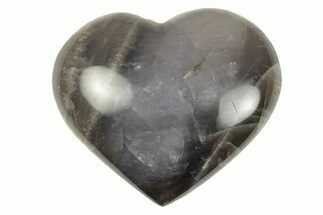 Polished Smoky Quartz Heart - Madagascar #249146