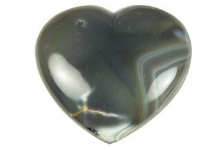 Polished Banded Agate Heart - Madagascar #249148