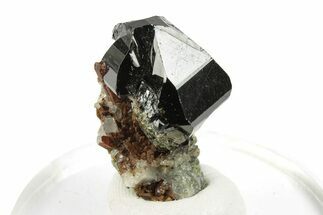 Gemmy Cassiterite Crystal on Quartz - Viloco Mine, Bolivia #249637