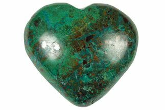 Polished Malachite & Chrysocolla Heart - Peru #250305