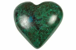 Polished Malachite & Chrysocolla Heart - Peru #250320