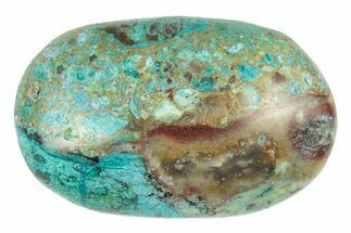 Polished Chrysocolla and Malachite Stone - Peru #250346