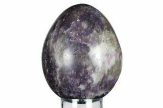Polished Purple Lepidolite Egg - Madagascar #250863