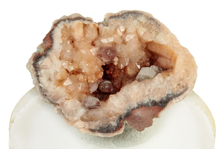 Sparkly Pink Amethyst Geode With Analcime - Argentina #250572