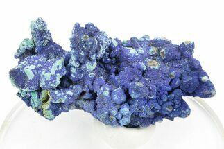 Vibrant Malachite and Azurite on Quartz Crystals - China #252059