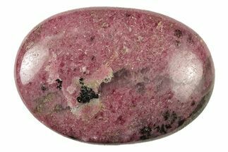 Polished Rhodonite Palm Stone - Madagascar #252227