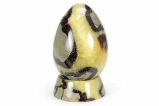 Polished Septarian Egg with Stand - Madagascar #252806