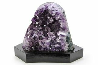 Amethyst Cluster With Wood Base - Uruguay #253143
