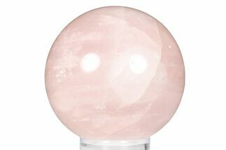 Polished Rose Quartz Sphere - Madagascar #253804