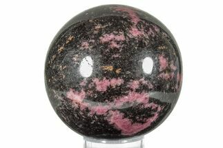 Polished Rhodonite Sphere - Madagascar #250767