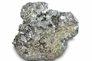 Lustrous Galena Crystals on Fluorescent Sphalerite - Peru #253395