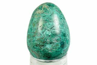 Polished Chrysocolla & Malachite Egg - Peru #255296