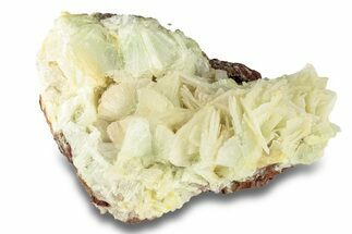 Green, Bladed Prehnite Crystals with Quartz - Morocco #255511
