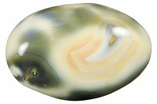 Colorful, Polished Banded Agate Palm Stone - Madagascar #256386