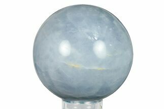 Polished Blue Calcite Sphere - Madagascar #256401