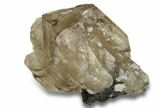 Lustrous Smoky Elestial Quartz with Tourmaline - Brazil #256442