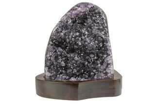 Amethyst Cluster With Wood Base - Uruguay #256647