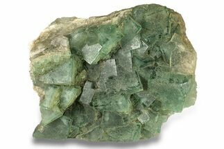 Green, Fluorescent, Cubic Fluorite Crystals - Madagascar #256747
