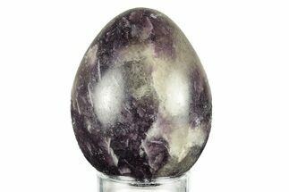 Polished Purple Lepidolite Egg - Madagascar #250891