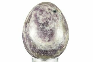 Polished Purple Lepidolite Egg - Madagascar #250895