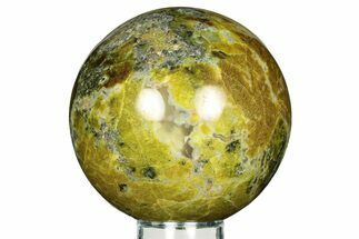 Polished Green Opal Sphere - Madagascar #257238