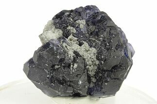 Purple Cube-Dodecahedron Fluorite Crystal with Quartz - China #257577