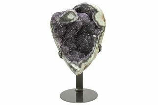 Amethyst Geode With Metal Stand - Uruguay #257637