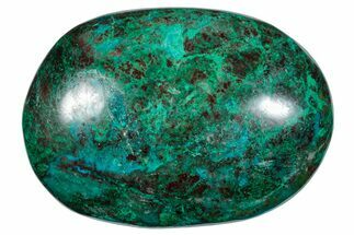 Polished Chrysocolla and Malachite Palm Stone - Peru #258683