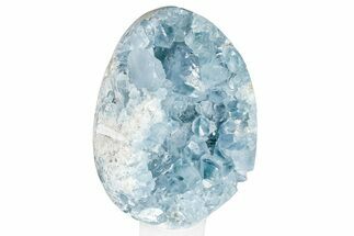 Crystal Filled Celestine (Celestite) Egg Geode - Madagascar #259366