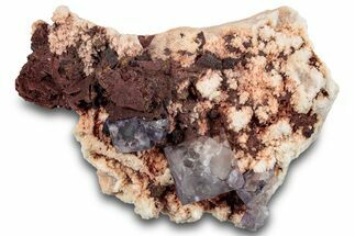Purple Fluorite Cluster on Microcline - Lake George, Colorado #259966