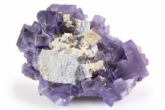Purple Cubic Fluorite Crystal Cluster - Cave-In-Rock #260299