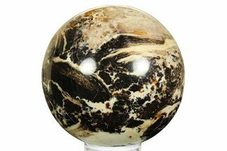 Polished Black Opal Sphere - Madagascar #261592