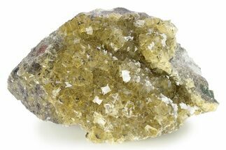 Sparkling, Cubic Yellow Fluorite Crystals - Moscona Mine, Spain #261895