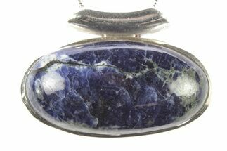 Polished Sodalite Pendant (Necklace) - Sterling Silver #262133
