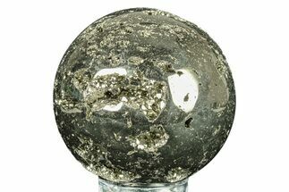 Polished Pyrite Sphere - Peru #264452